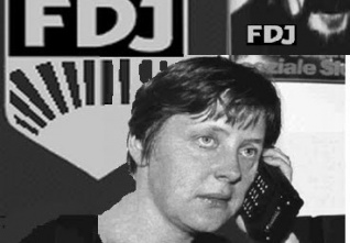 Agitátorka FDJ Angela Kasner - merkel_fdj